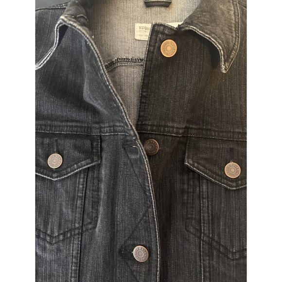 Eddie Bauer Black Jean Jacket xl tall - Picture 5 of 13